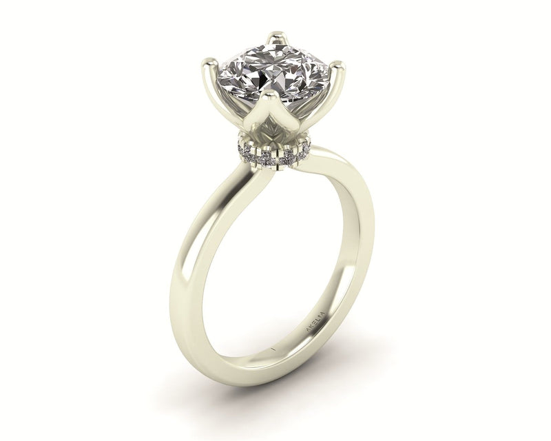 Classic Tulip Solitaire Engagement Ring