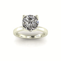Classic Tulip Solitaire Engagement Ring