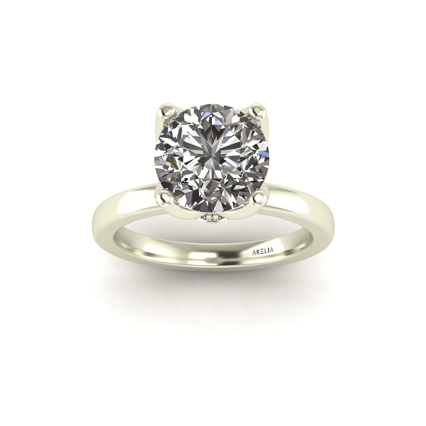 Classic Tulip Solitaire Engagement Ring