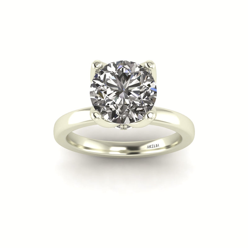 Classic Tulip Solitaire Engagement Ring