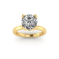 Classic Tulip Solitaire Engagement Ring