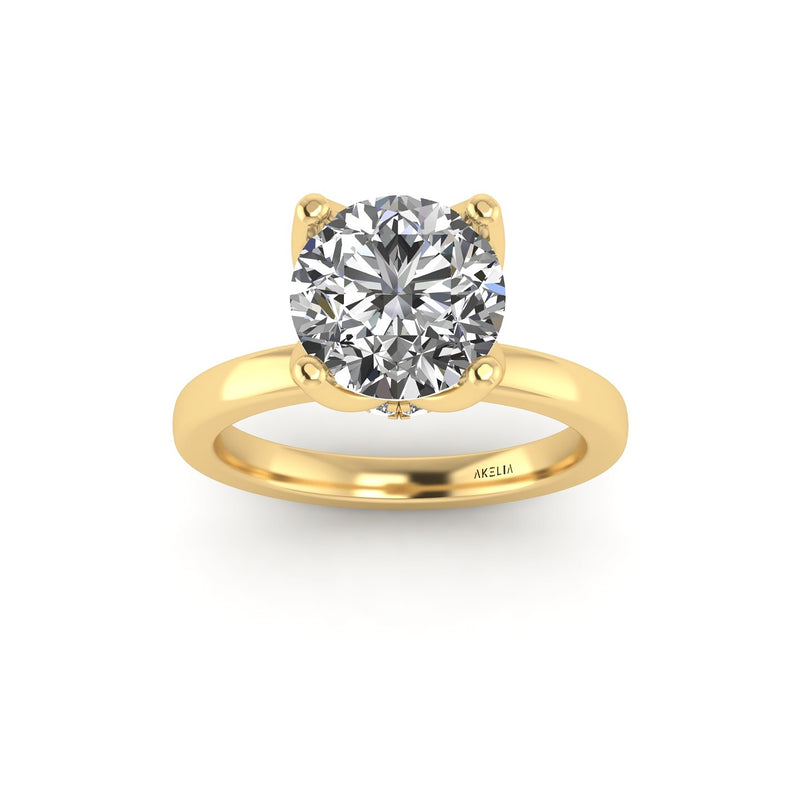Classic Tulip Solitaire Engagement Ring