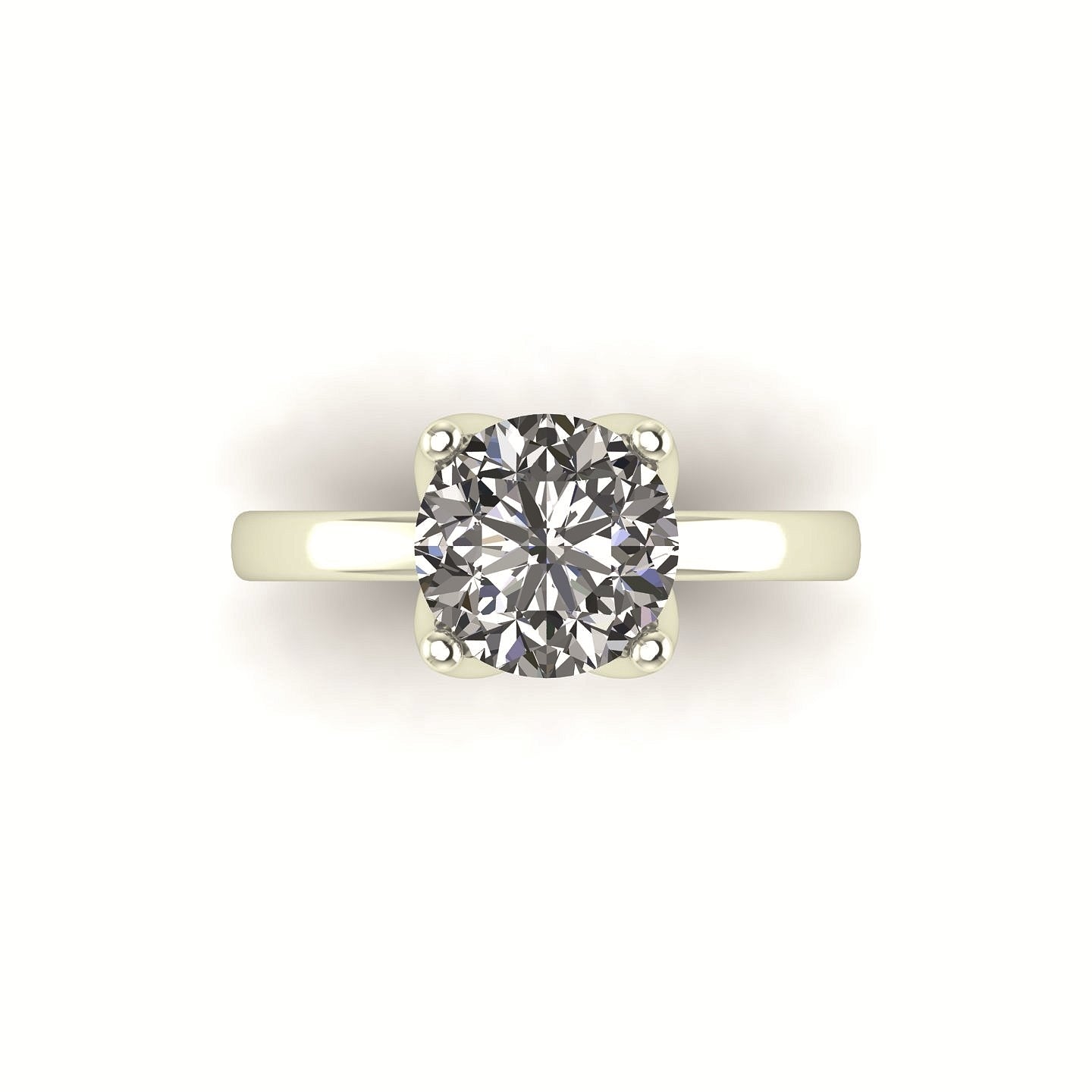 Classic Tulip Solitaire Engagement Ring