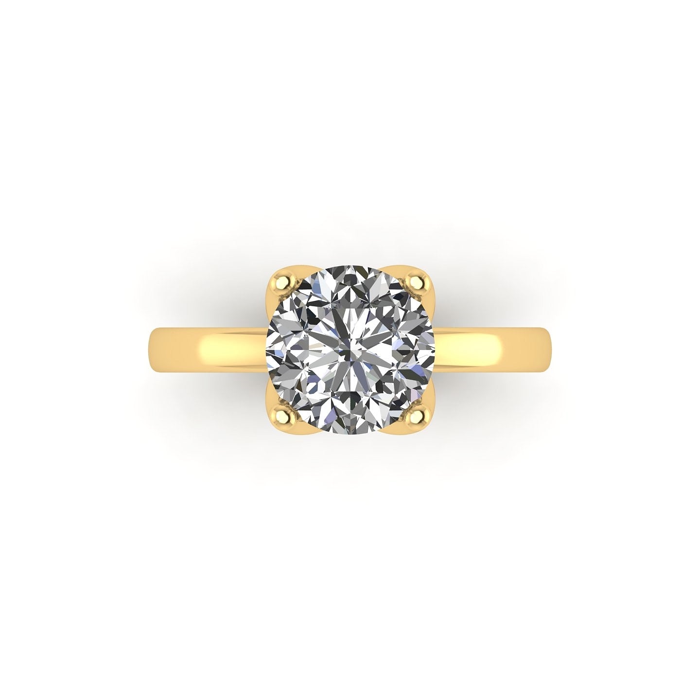 Classic Tulip Solitaire Engagement Ring