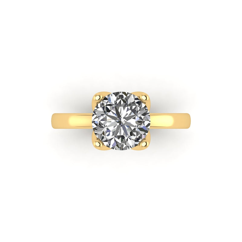 Classic Tulip Solitaire Engagement Ring