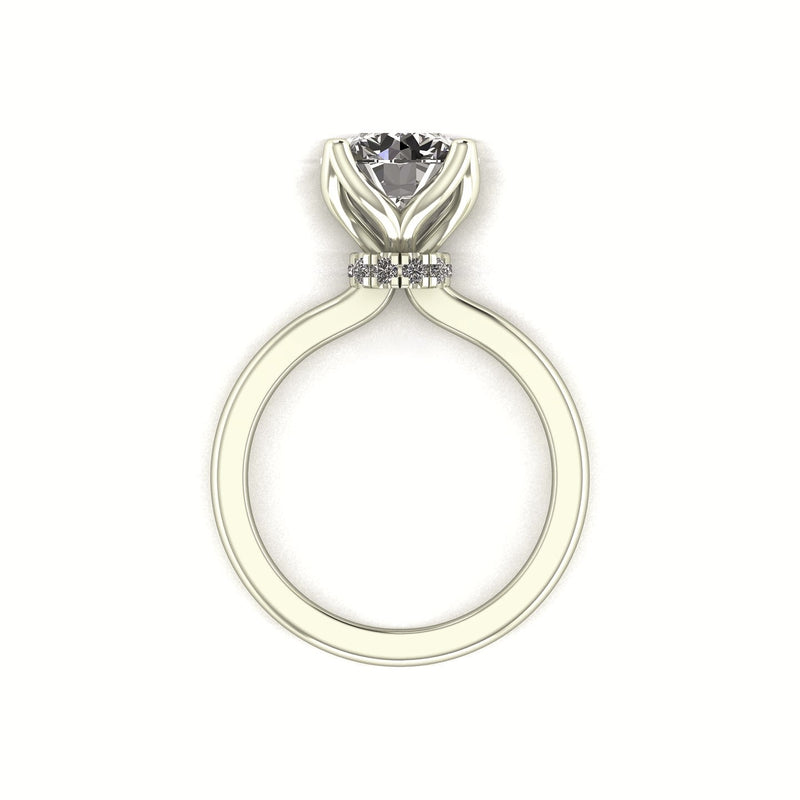 Classic Tulip Solitaire Engagement Ring