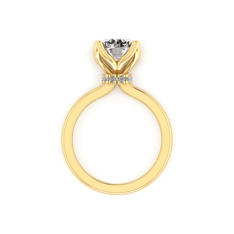 Classic Tulip Solitaire Engagement Ring