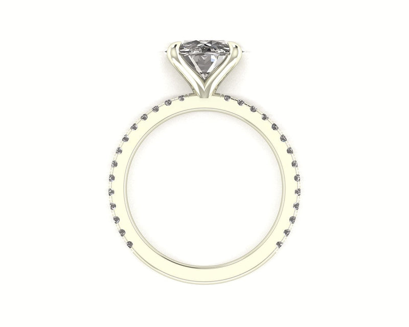 Classic Round Solitaire With Diamond Shank