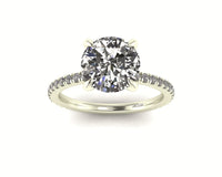 Classic Round Solitaire With Diamond Shank