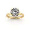 Clasped Round Halo Pavé Engagement Ring