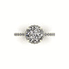Clasped Round Halo Engagement Ring