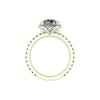 Clasped Round Halo Engagement Ring