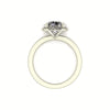 Clasped Round Halo Pavé Engagement Ring