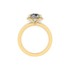 Clasped Round Halo Pavé Engagement Ring